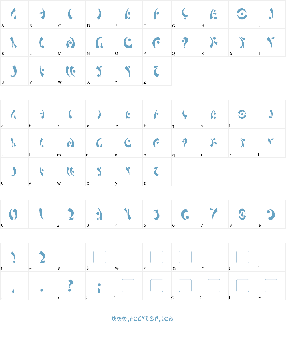Mara's Eye Font Character